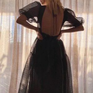 NWT Free People Hailey Midi Dress Womens 4 Black Party Dress